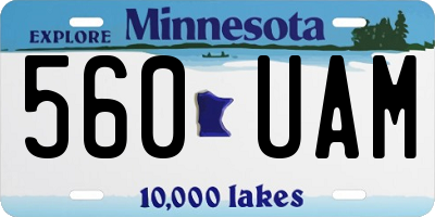 MN license plate 560UAM