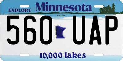 MN license plate 560UAP