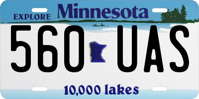 MN license plate 560UAS