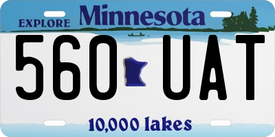 MN license plate 560UAT