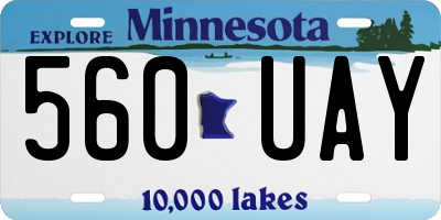 MN license plate 560UAY