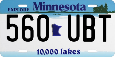 MN license plate 560UBT
