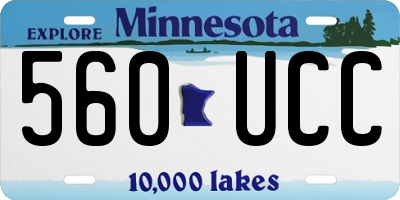 MN license plate 560UCC