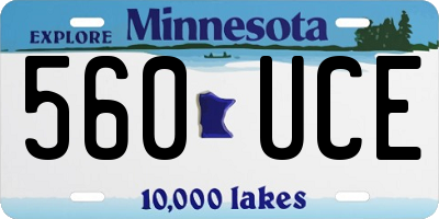 MN license plate 560UCE