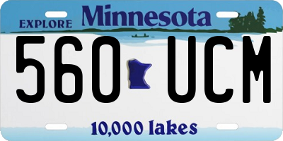 MN license plate 560UCM