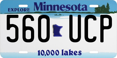 MN license plate 560UCP