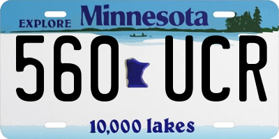 MN license plate 560UCR