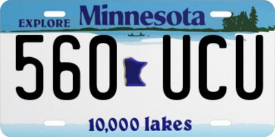 MN license plate 560UCU