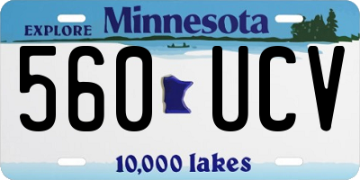 MN license plate 560UCV