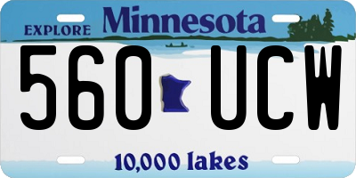 MN license plate 560UCW