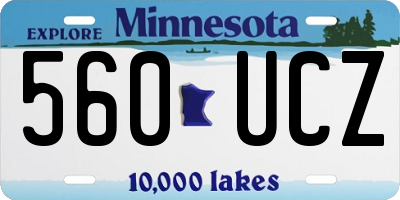 MN license plate 560UCZ