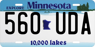 MN license plate 560UDA