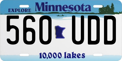 MN license plate 560UDD