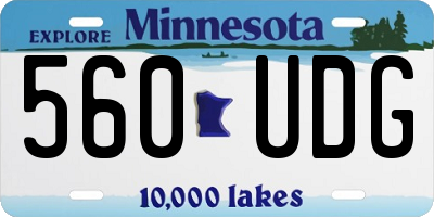 MN license plate 560UDG