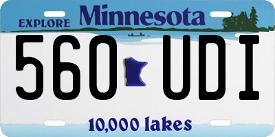 MN license plate 560UDI