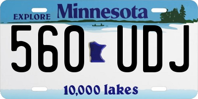 MN license plate 560UDJ