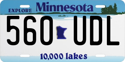 MN license plate 560UDL