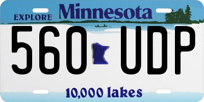 MN license plate 560UDP