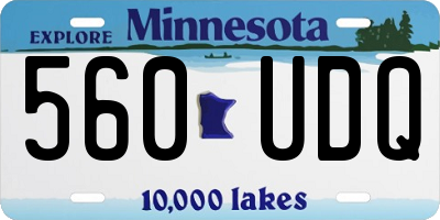 MN license plate 560UDQ