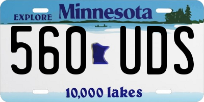 MN license plate 560UDS