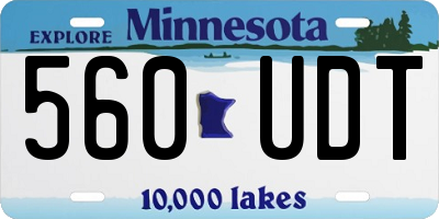 MN license plate 560UDT