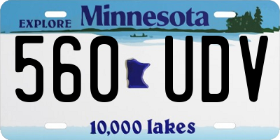 MN license plate 560UDV