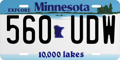 MN license plate 560UDW