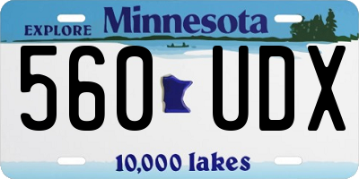 MN license plate 560UDX