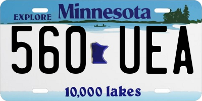 MN license plate 560UEA