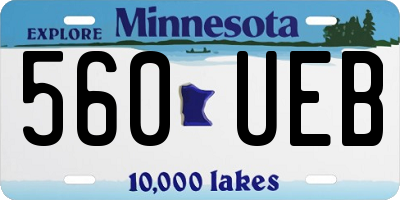 MN license plate 560UEB