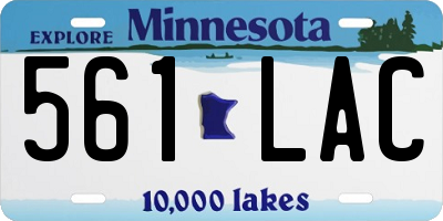 MN license plate 561LAC