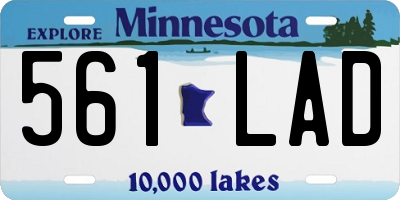 MN license plate 561LAD