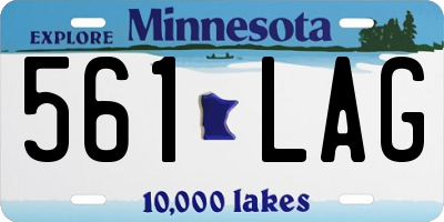 MN license plate 561LAG