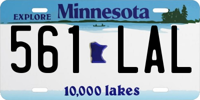 MN license plate 561LAL