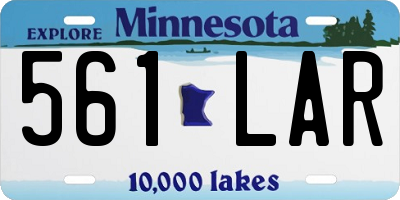MN license plate 561LAR
