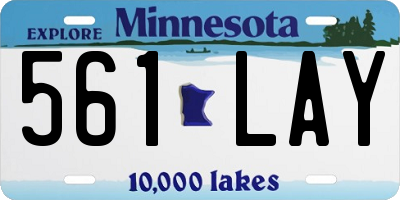 MN license plate 561LAY