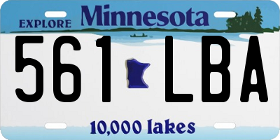 MN license plate 561LBA