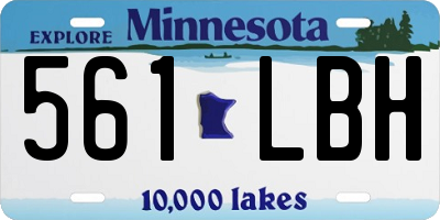 MN license plate 561LBH