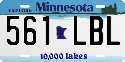 MN license plate 561LBL