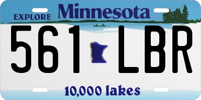 MN license plate 561LBR