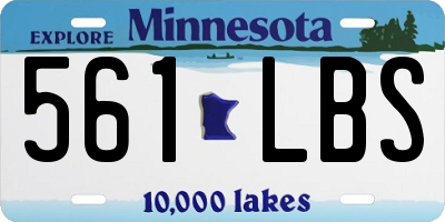MN license plate 561LBS