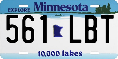 MN license plate 561LBT