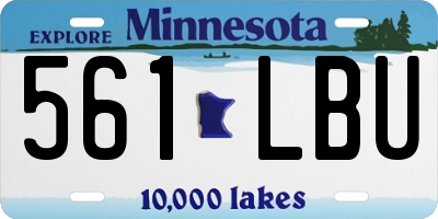 MN license plate 561LBU