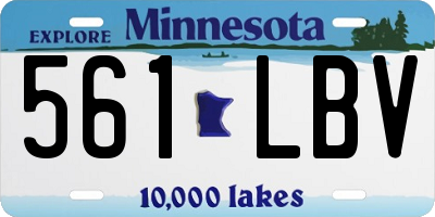 MN license plate 561LBV