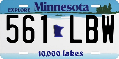 MN license plate 561LBW