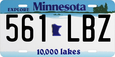 MN license plate 561LBZ