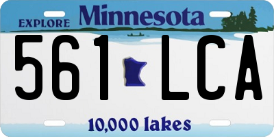 MN license plate 561LCA