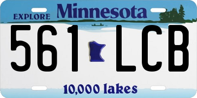 MN license plate 561LCB