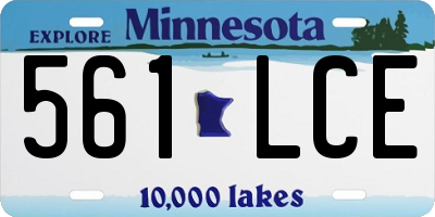 MN license plate 561LCE