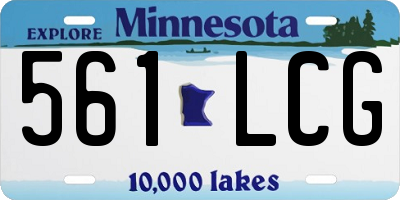 MN license plate 561LCG